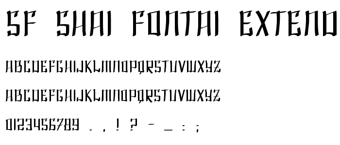 SF Shai Fontai Extended font